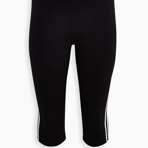 ♥️NWT VINTAGE TORRID DOUBLE SIDE STRIPE PEDAL PUSHER CROP LEGGING, Large Size 12 - Picture 7 of 10